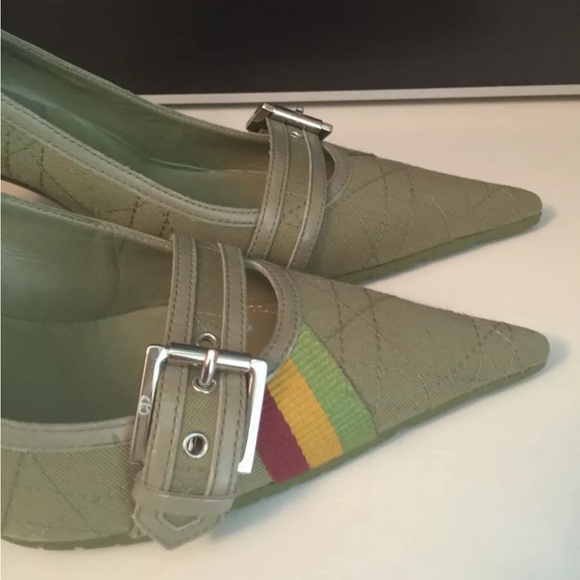 ❌SOLD❌ New Authentic Christian Dior Pump Heel Shoes w/ Silver Hardware 38.5 - Picture 6 of 7